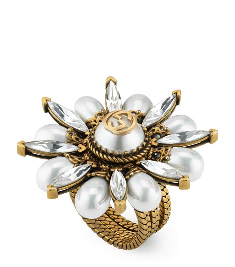 gucci interlocking g ring womens|gucci flower tuquise ring.